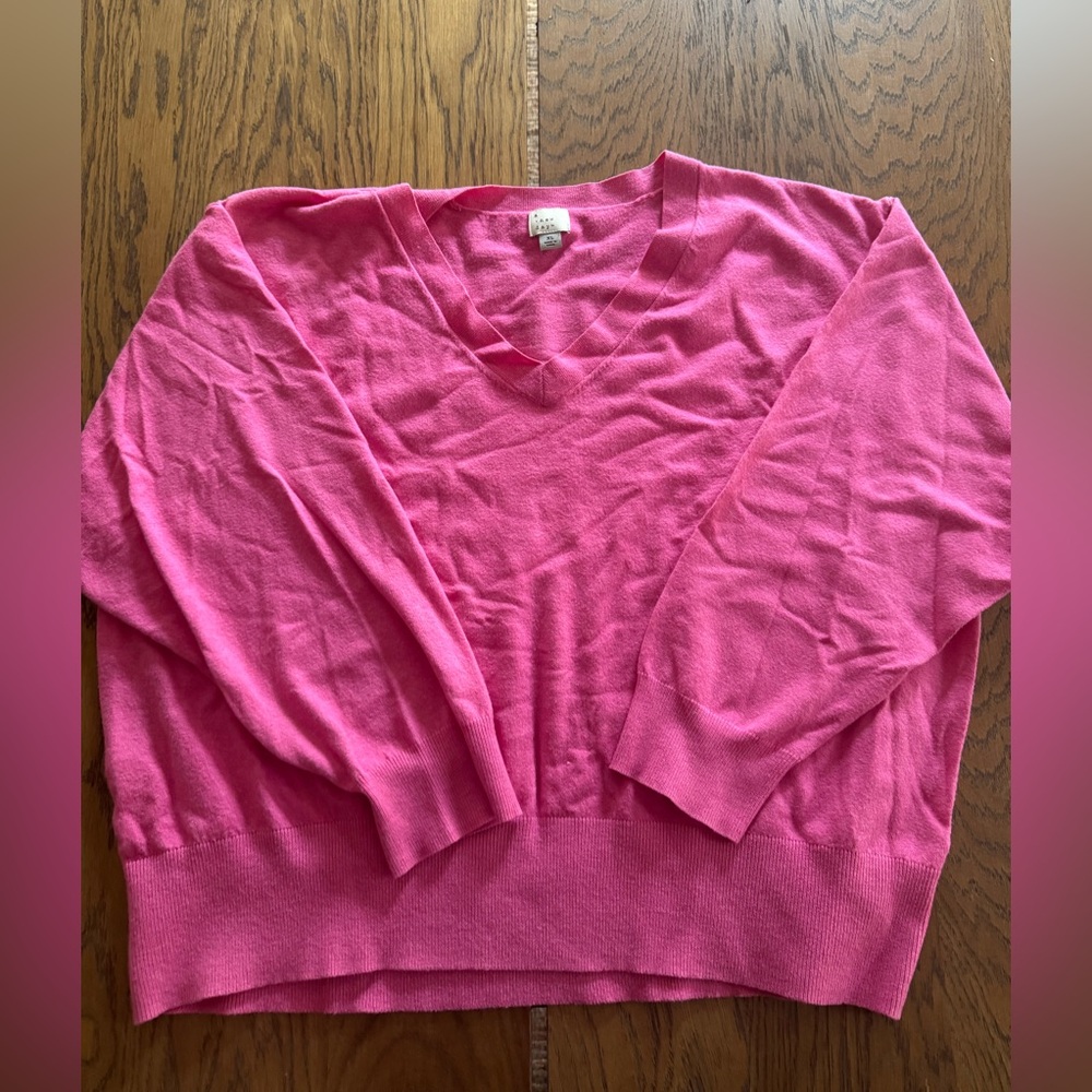 A New‎ Day Pink V-Neck Sweater Soft Knit